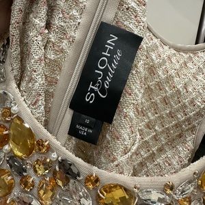 St. John Couture Dress with Swarovski Crystal